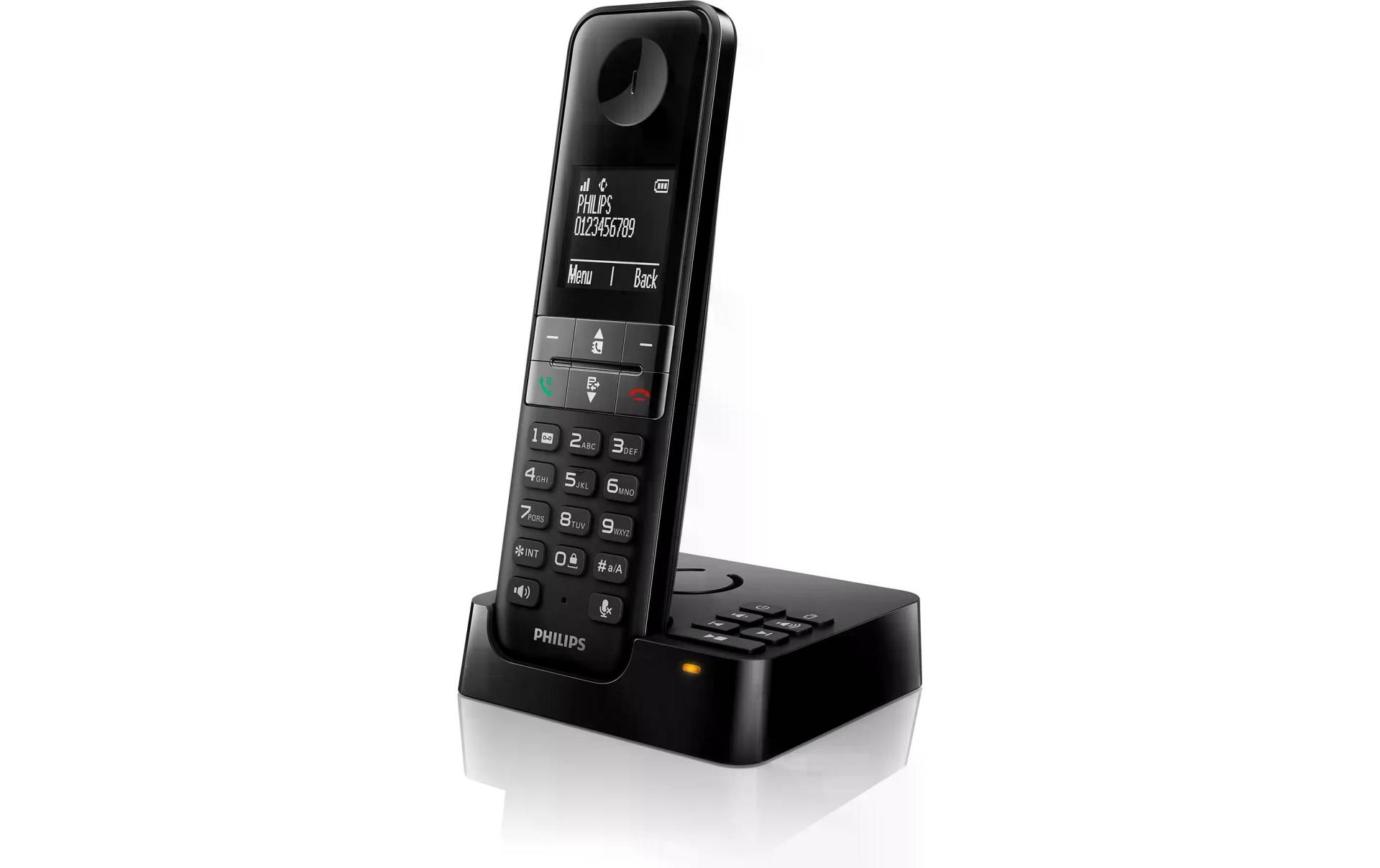 Philips Festnetztelefon »Philips D4751B Schwarz« von Philips