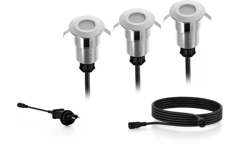 Philips Gartenleuchte »Outdoor Spore CH 3x1W, 2700K, Edelstahl« von Philips