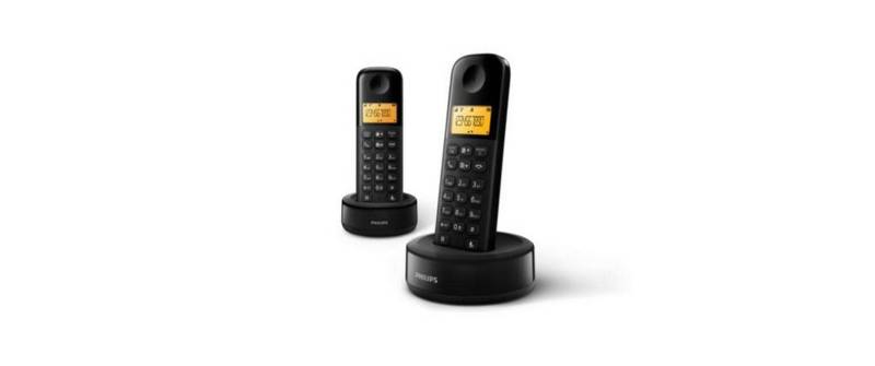 Philips Schnurloses DECT-Telefon »D1602B Schwarz« von Philips