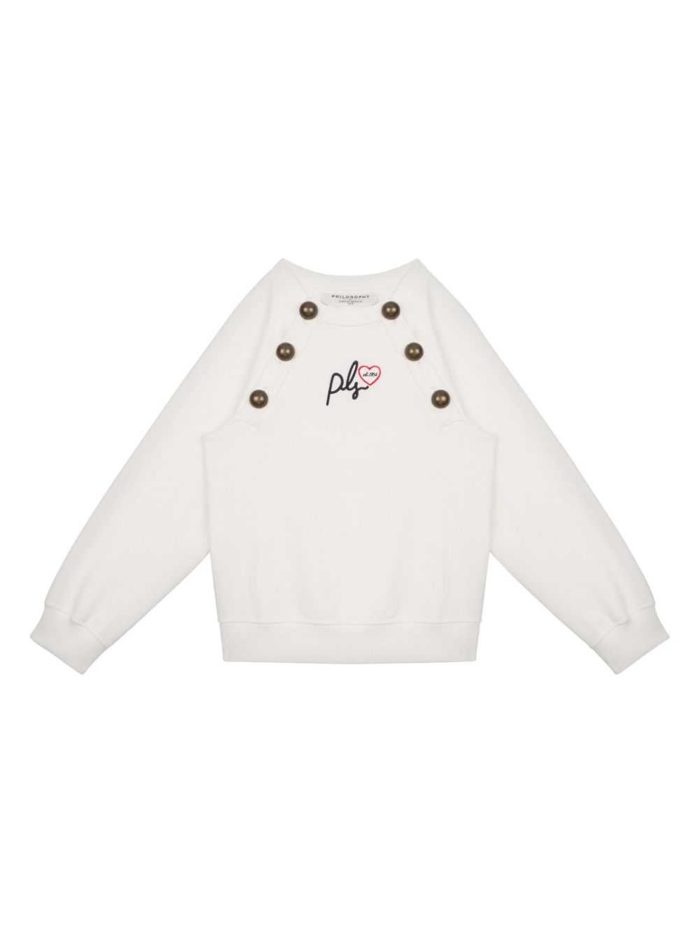 Philosophy Di Lorenzo Serafini Kids embroidered-logo sweatshirt - White von Philosophy Di Lorenzo Serafini Kids