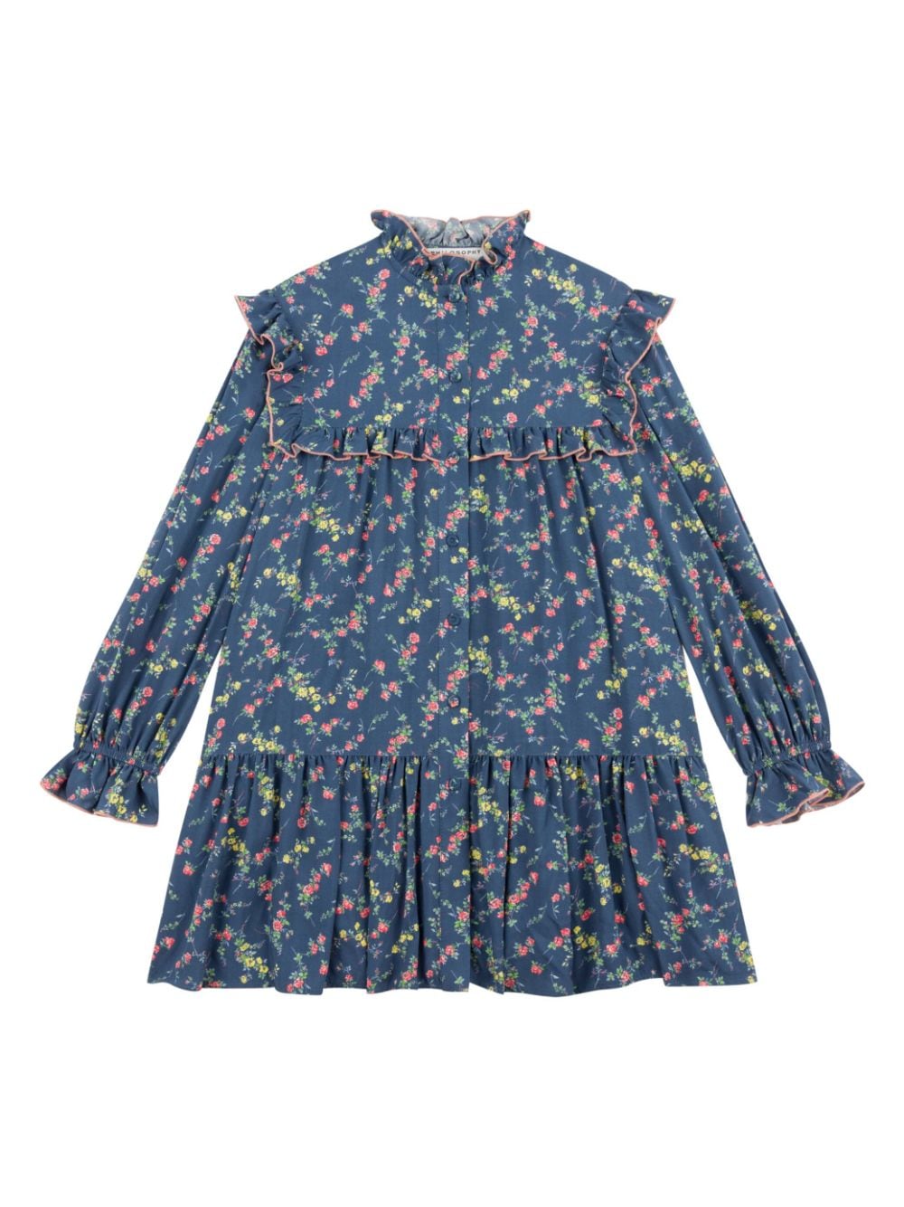 Philosophy Di Lorenzo Serafini Kids floral print dress - Blue von Philosophy Di Lorenzo Serafini Kids