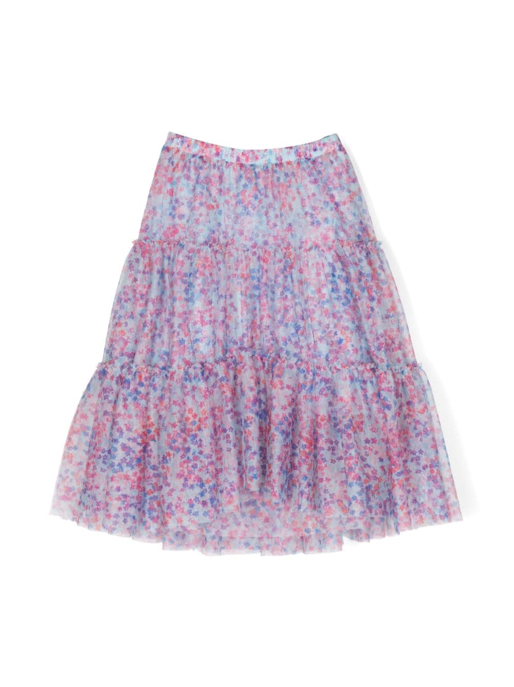 Philosophy Di Lorenzo Serafini Kids floral-print fluted skirt - Purple von Philosophy Di Lorenzo Serafini Kids