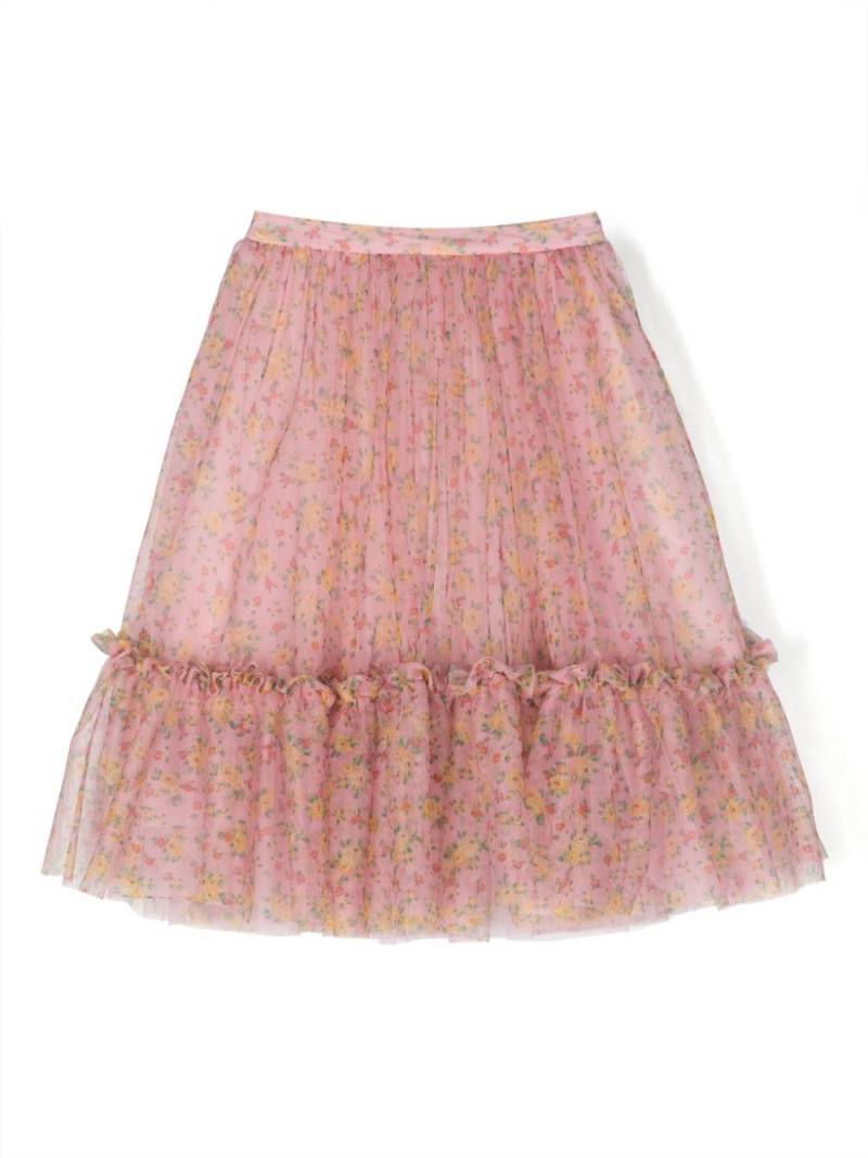 Philosophy Di Lorenzo Serafini Kids floral-print tulle skirt - Pink von Philosophy Di Lorenzo Serafini Kids