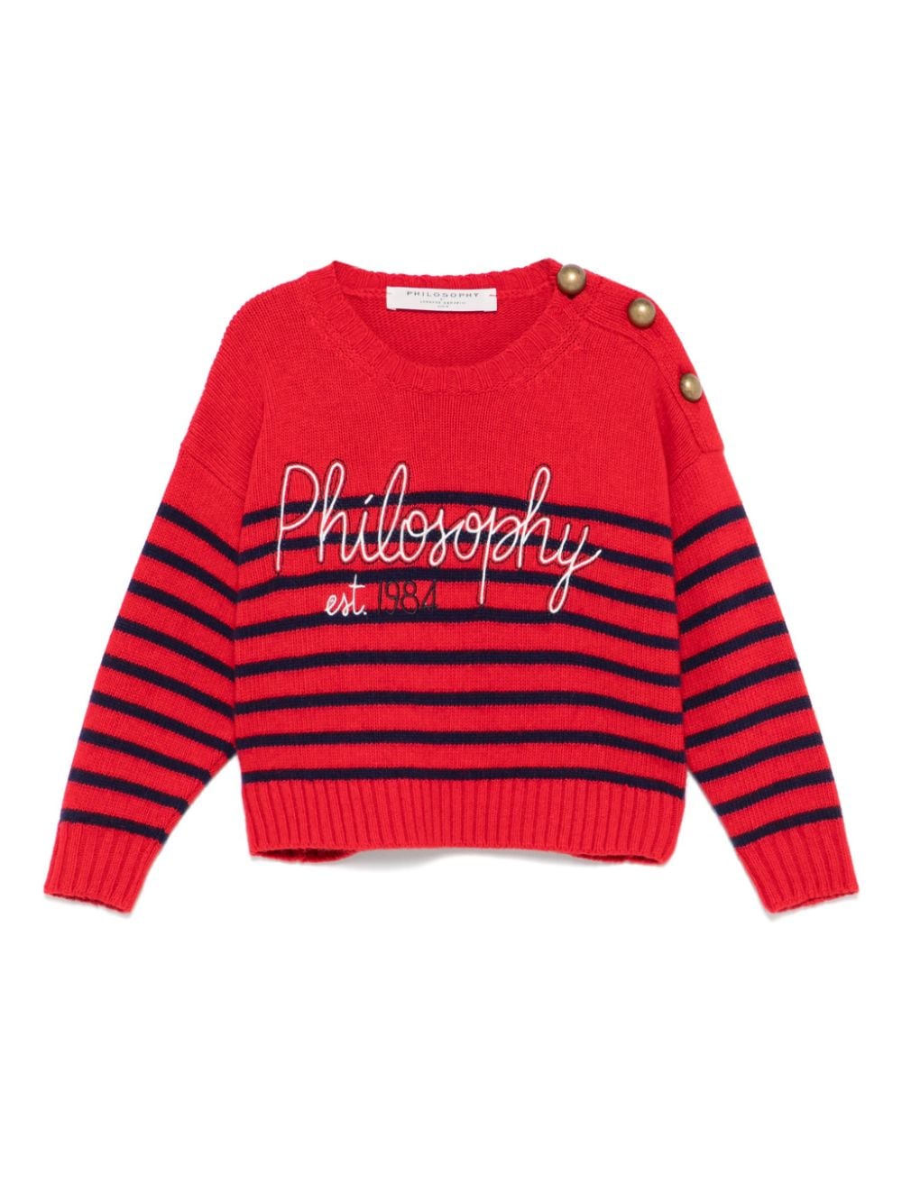 Philosophy Di Lorenzo Serafini Kids logo-embroidered jumper von Philosophy Di Lorenzo Serafini Kids