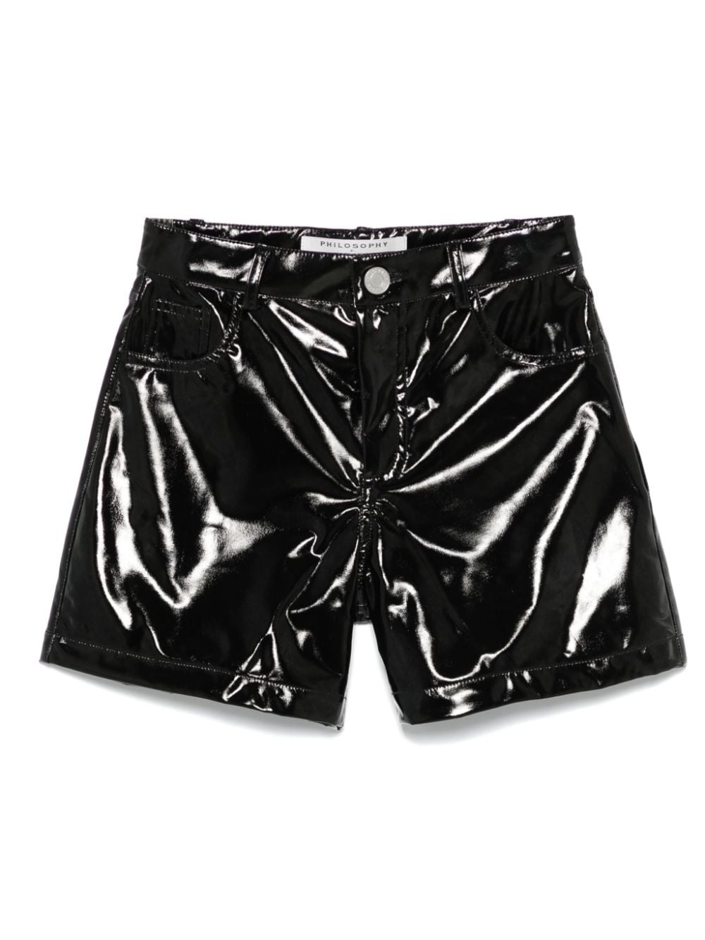 Philosophy Di Lorenzo Serafini Kids patent shorts - Black von Philosophy Di Lorenzo Serafini Kids