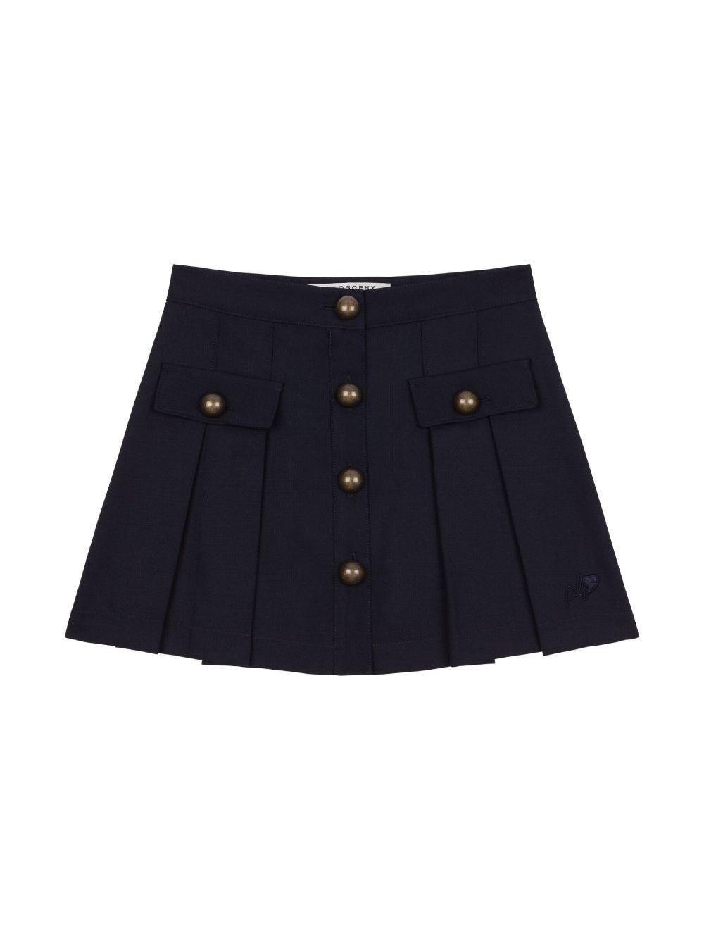 Philosophy Di Lorenzo Serafini Kids pleated buttoned skirt - Blue von Philosophy Di Lorenzo Serafini Kids