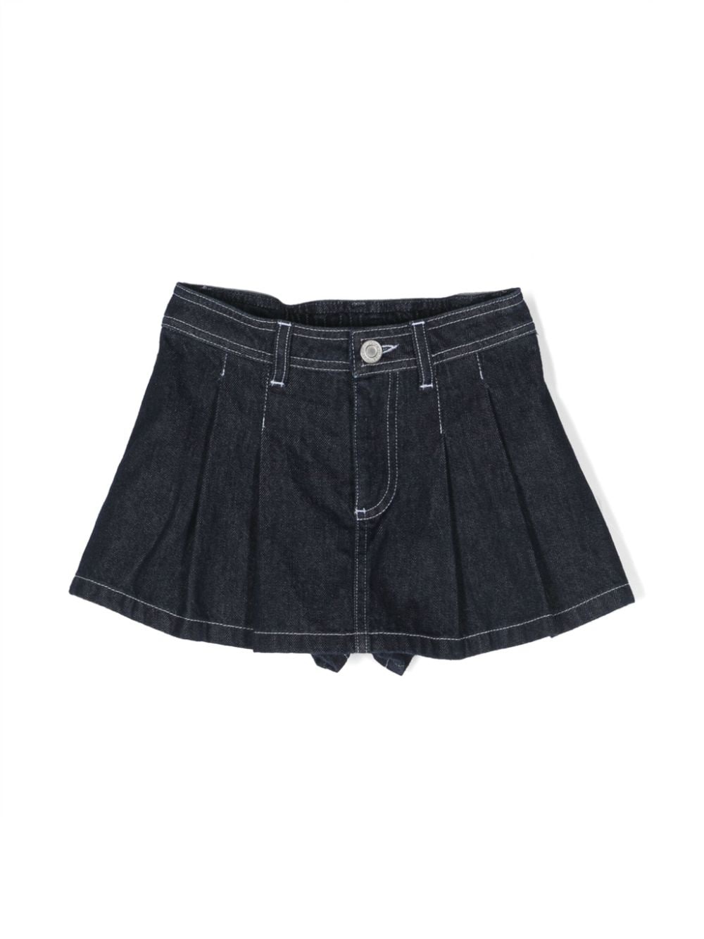 Philosophy Di Lorenzo Serafini Kids pleated cotton denim skirt - Blue von Philosophy Di Lorenzo Serafini Kids