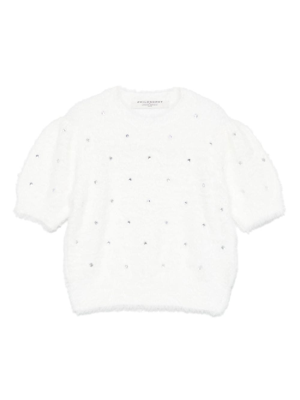 Philosophy Di Lorenzo Serafini Kids rhinestone-embellished sweater - White von Philosophy Di Lorenzo Serafini Kids