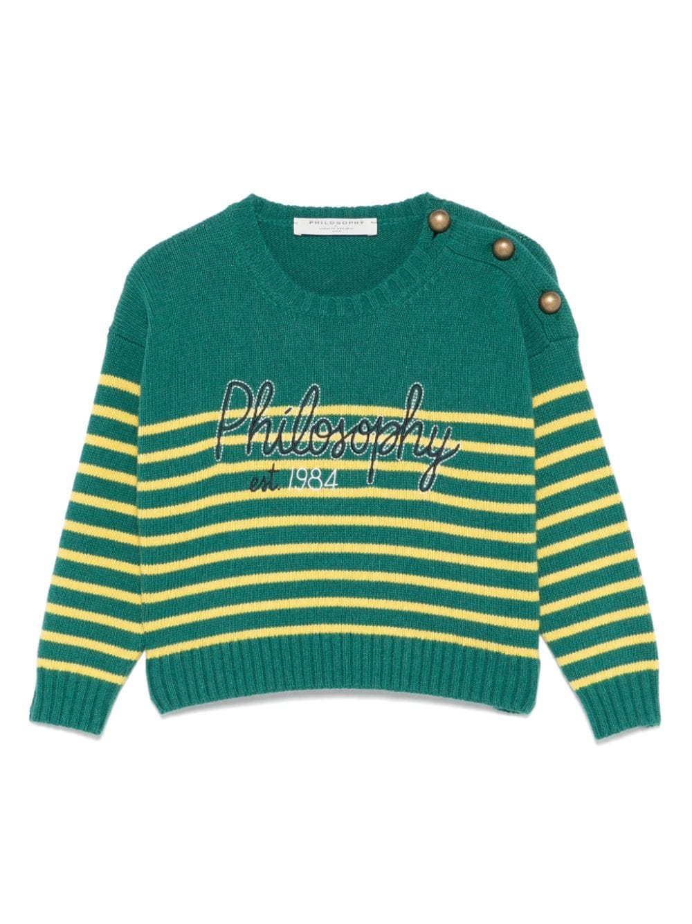 Philosophy Di Lorenzo Serafini Kids striped sweater - Green von Philosophy Di Lorenzo Serafini Kids