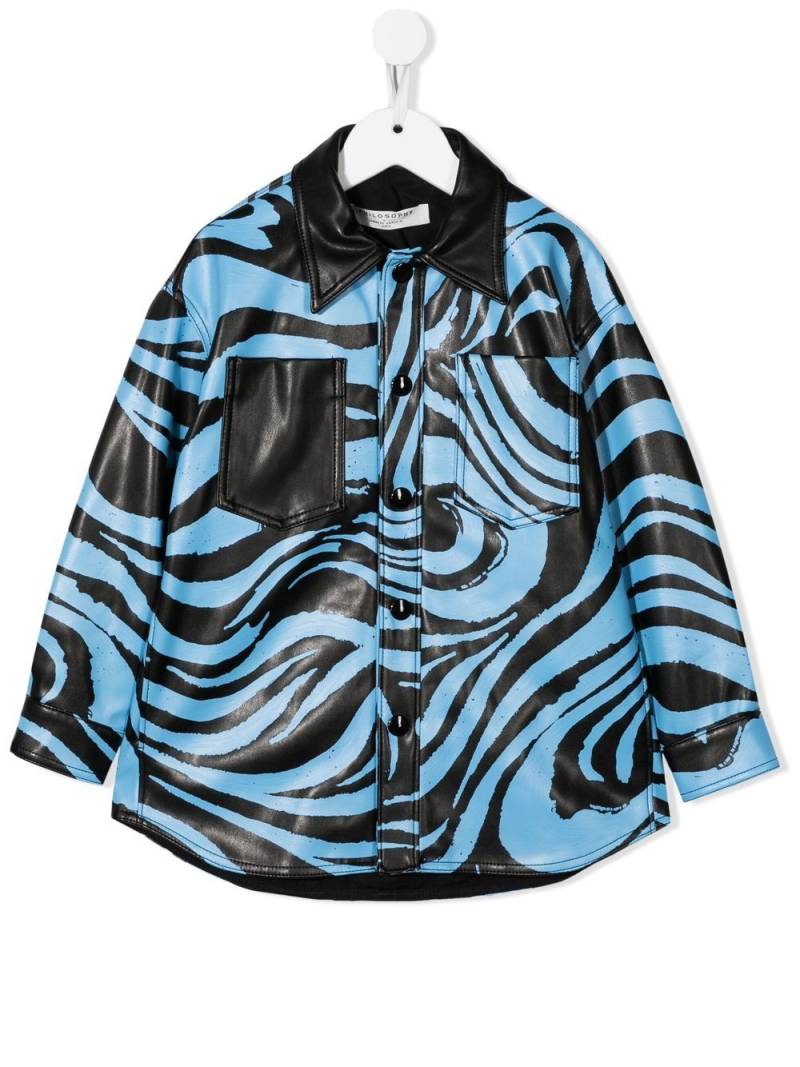 Philosophy Di Lorenzo Serafini Kids swirl-print rain jacket - Black von Philosophy Di Lorenzo Serafini Kids