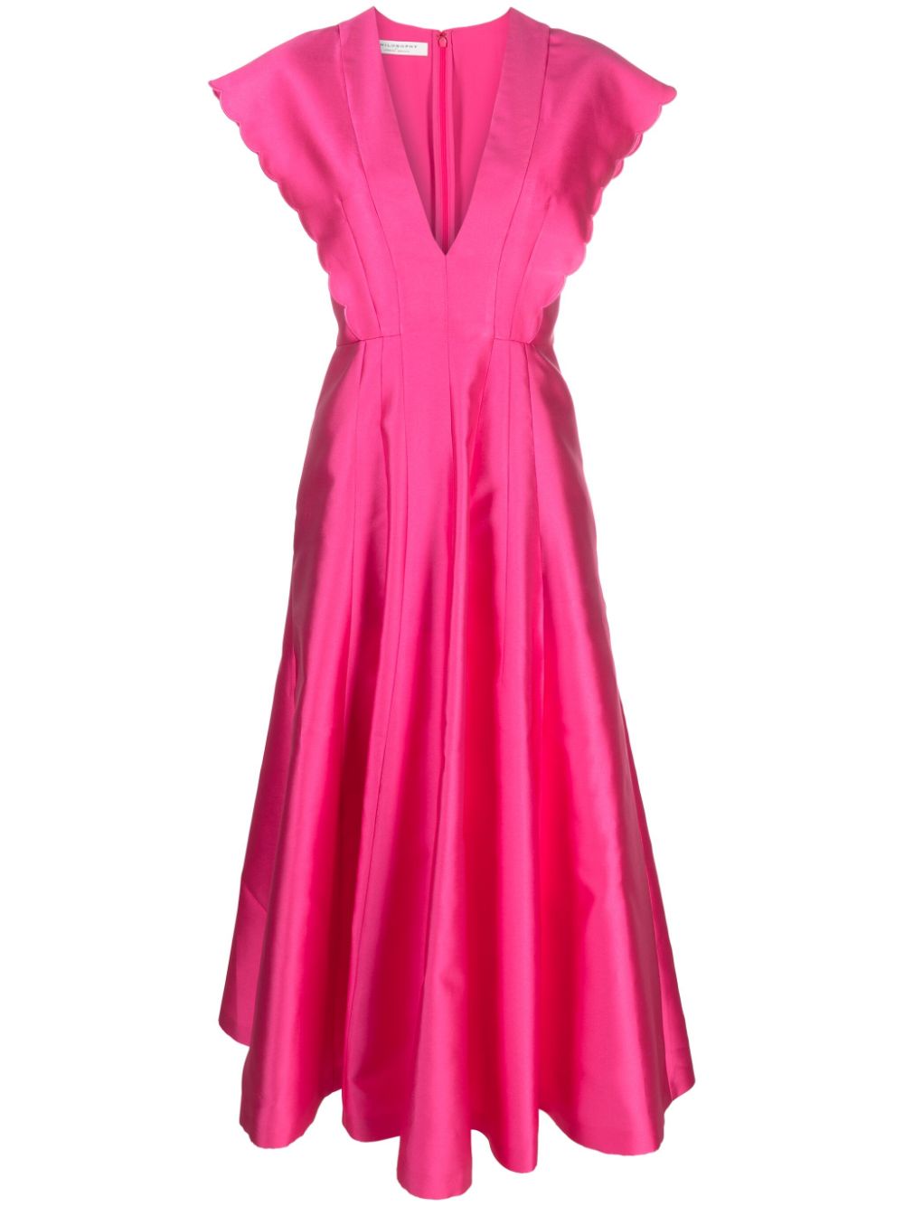 Philosophy Di Lorenzo Serafini Radzmir scallop-edge midi dress - Pink von Philosophy Di Lorenzo Serafini