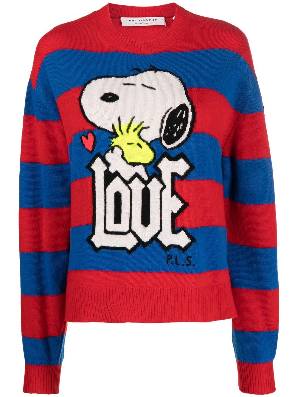 Philosophy Di Lorenzo Serafini Snoopy Love intarsia-knit jumper - Blue von Philosophy Di Lorenzo Serafini