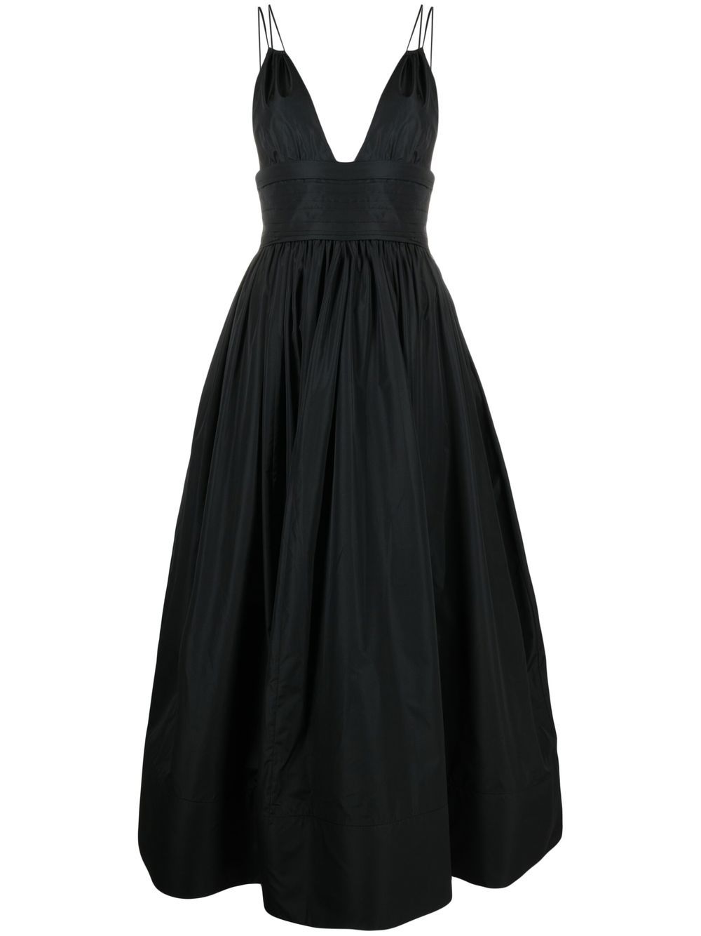 Philosophy Di Lorenzo Serafini V-neck A-line midi dress - Black von Philosophy Di Lorenzo Serafini