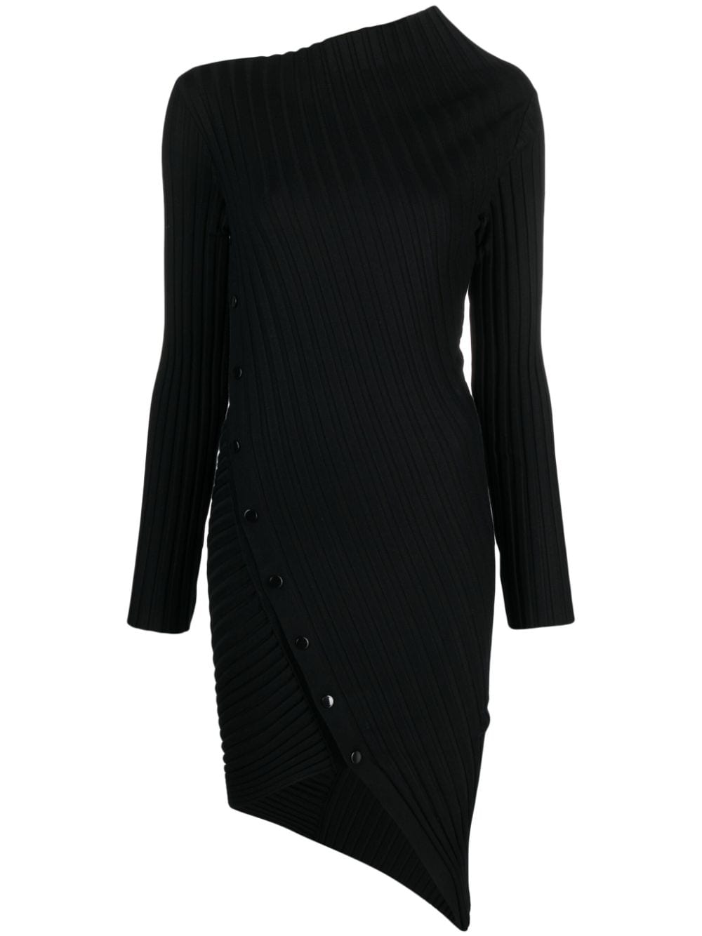 Philosophy Di Lorenzo Serafini asymmetric ribbed-knit dress - Black von Philosophy Di Lorenzo Serafini