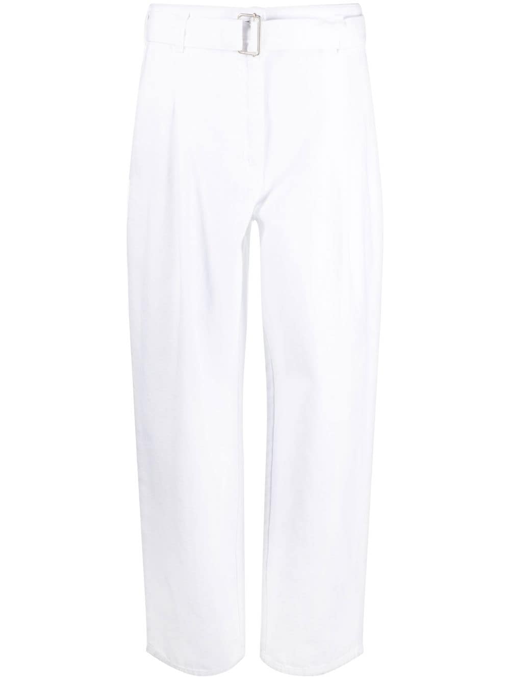 Philosophy Di Lorenzo Serafini belted cotton gabardine trousers - White von Philosophy Di Lorenzo Serafini