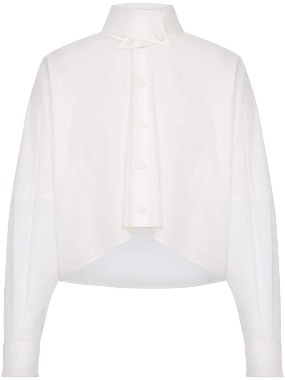 Philosophy Di Lorenzo Serafini button-down collar cropped shirt - White von Philosophy Di Lorenzo Serafini