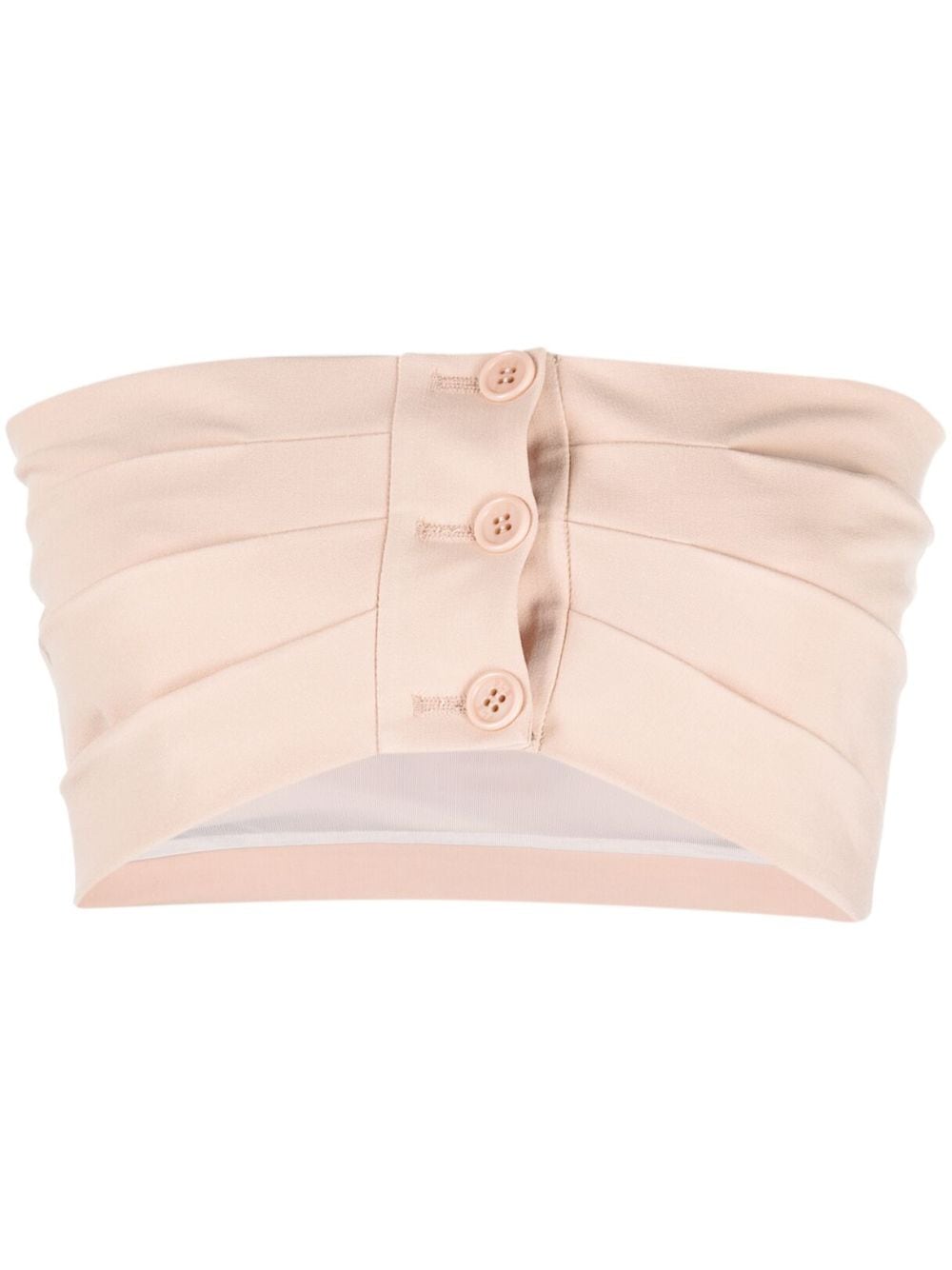 Philosophy Di Lorenzo Serafini button-down strapless cropped top - Pink von Philosophy Di Lorenzo Serafini