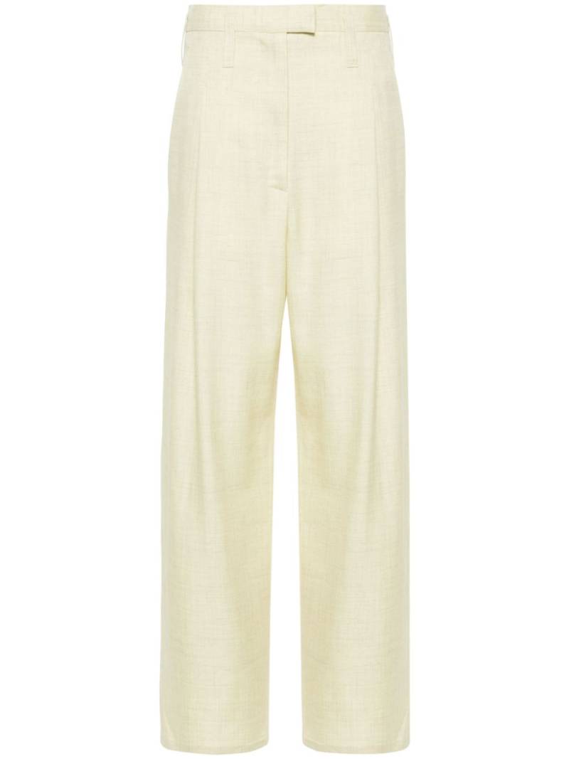 Philosophy Di Lorenzo Serafini chambray pleated straight trousers - Yellow von Philosophy Di Lorenzo Serafini