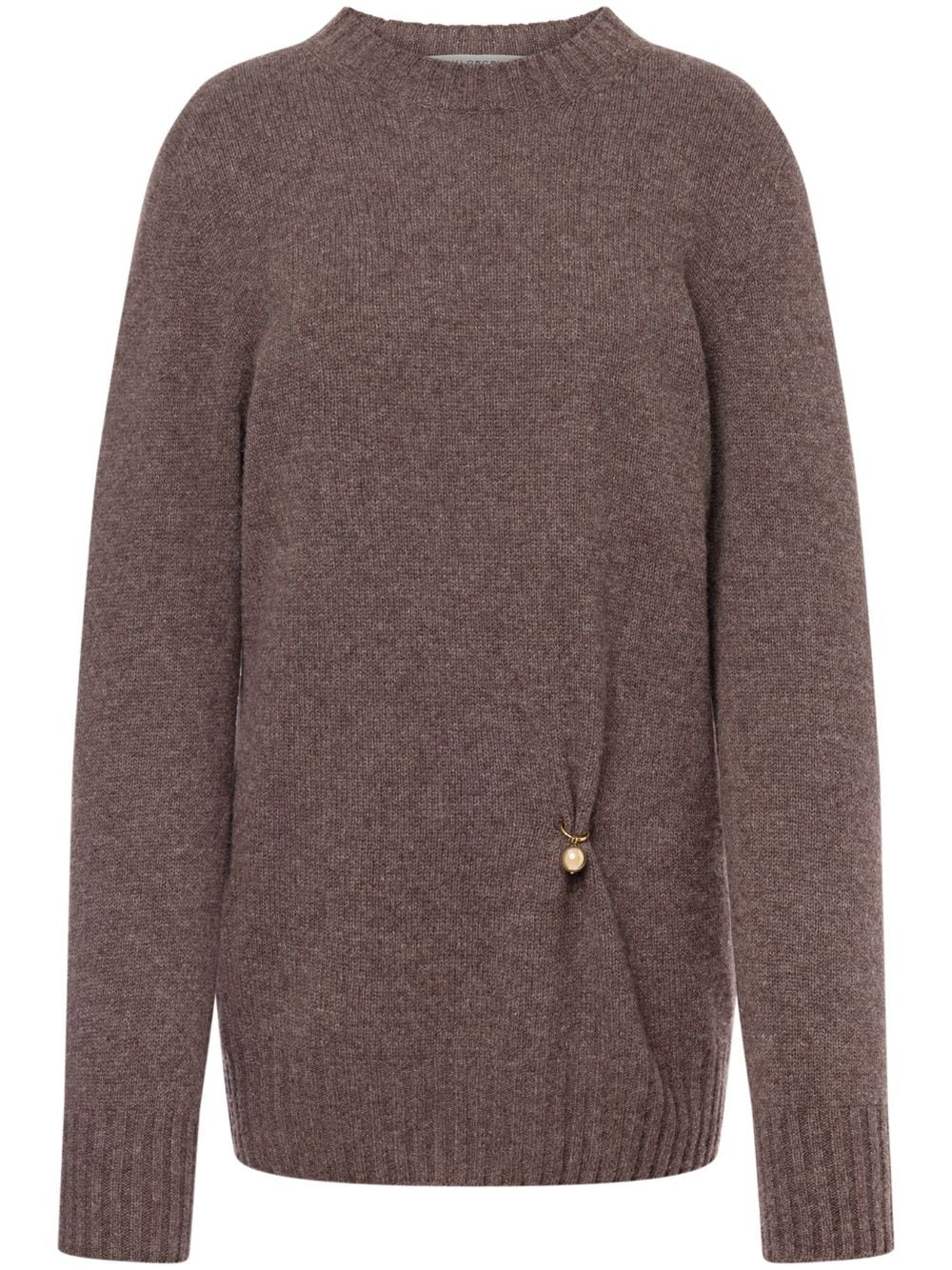 Philosophy Di Lorenzo Serafini charm-embellished gathered jumper - Grey von Philosophy Di Lorenzo Serafini