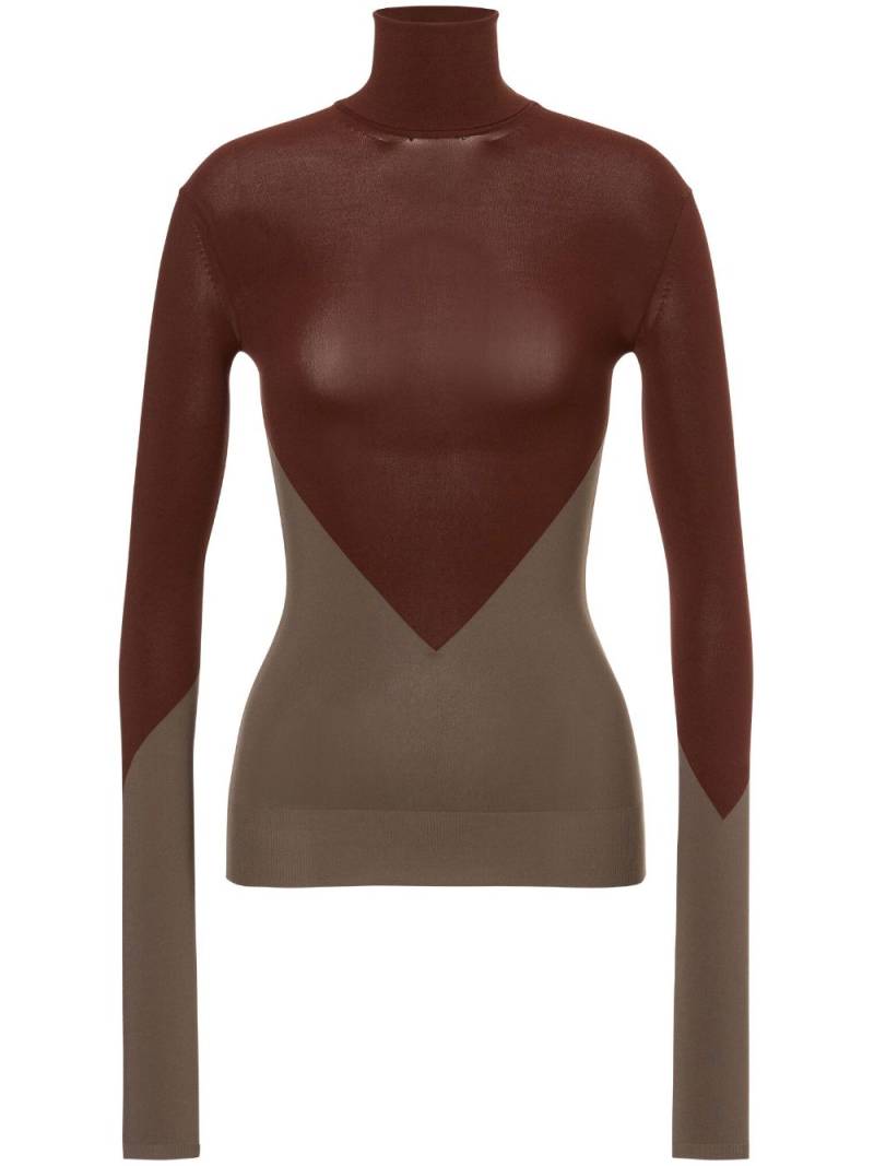 Philosophy Di Lorenzo Serafini colour-block roll-neck top - Brown von Philosophy Di Lorenzo Serafini