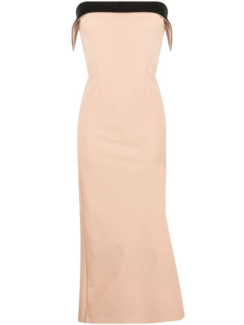 Philosophy Di Lorenzo Serafini contrast-trim strapless midi dress - Pink von Philosophy Di Lorenzo Serafini