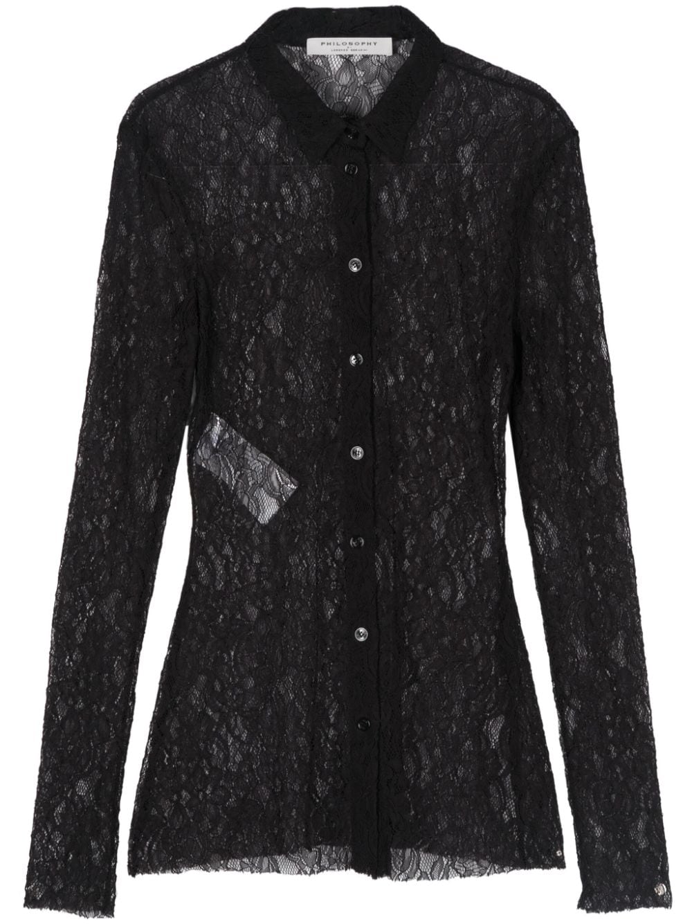 Philosophy Di Lorenzo Serafini corded-lace shirt - Black von Philosophy Di Lorenzo Serafini