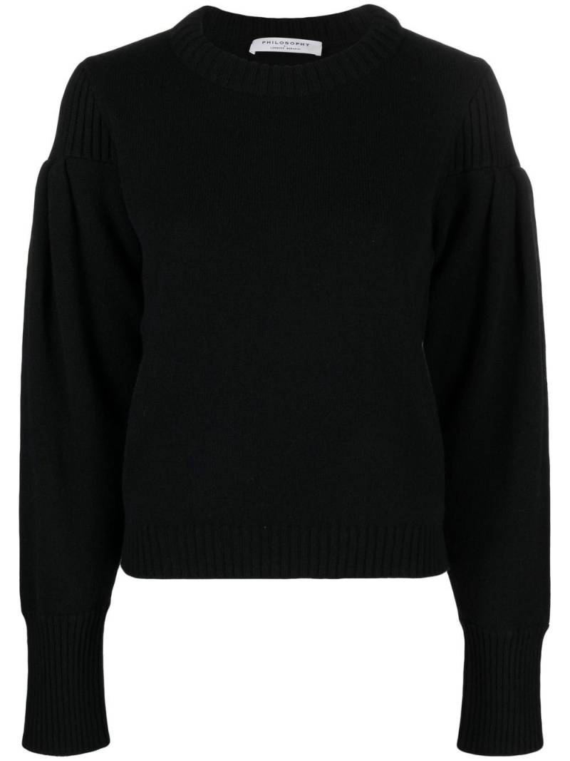 Philosophy Di Lorenzo Serafini crew neck wool sweater - Black von Philosophy Di Lorenzo Serafini