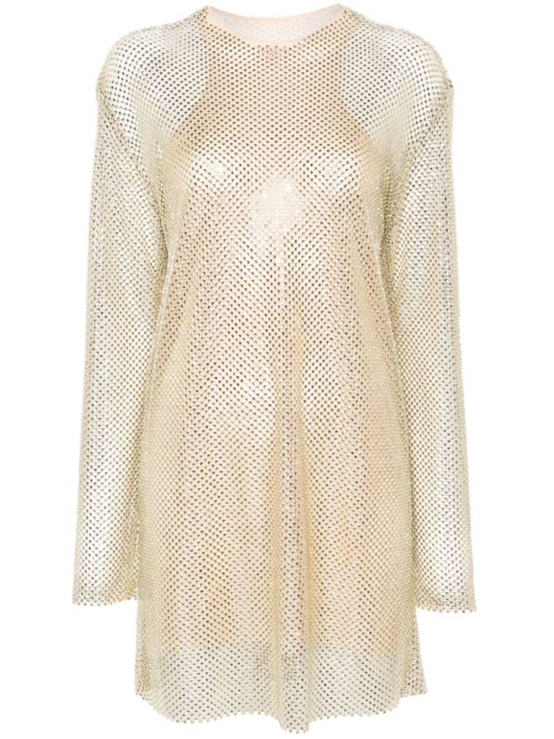 Philosophy Di Lorenzo Serafini crystal-embellished mesh mini dres - Green von Philosophy Di Lorenzo Serafini