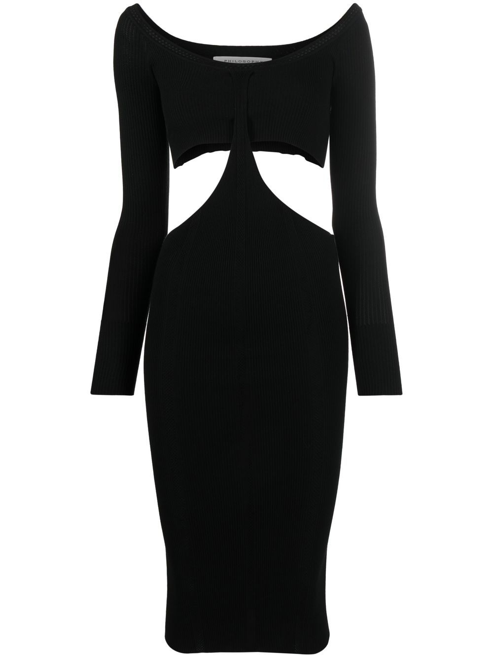 Philosophy Di Lorenzo Serafini cut-out detail knit dress - Black von Philosophy Di Lorenzo Serafini