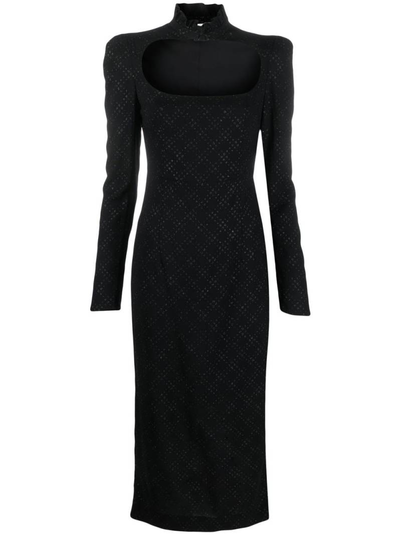 Philosophy Di Lorenzo Serafini diamond-pattern midi dress - Black von Philosophy Di Lorenzo Serafini