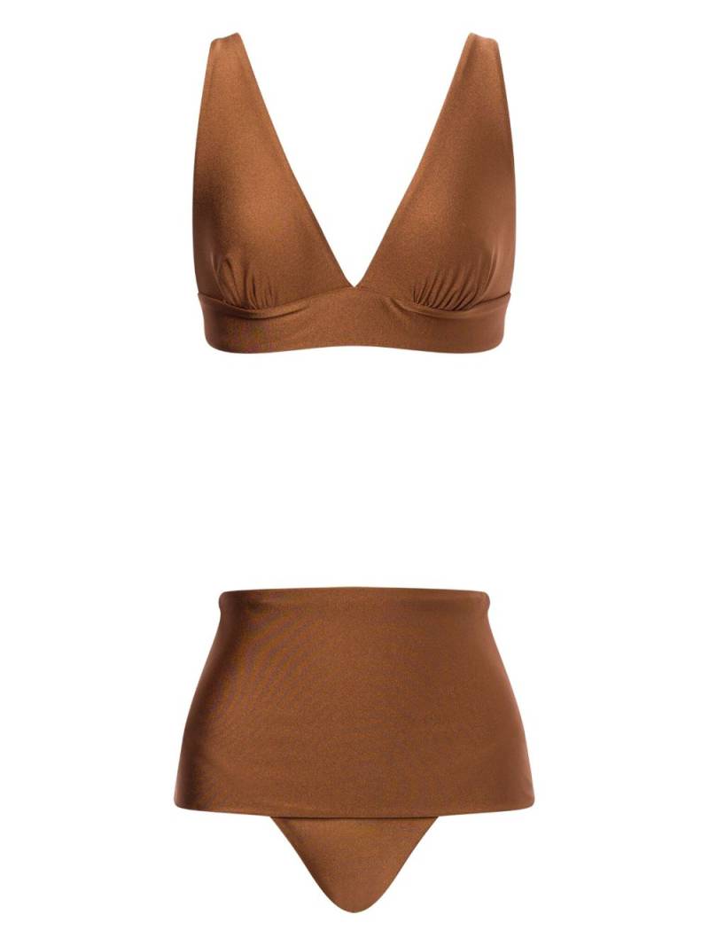 Philosophy Di Lorenzo Serafini draped bikini - Brown von Philosophy Di Lorenzo Serafini