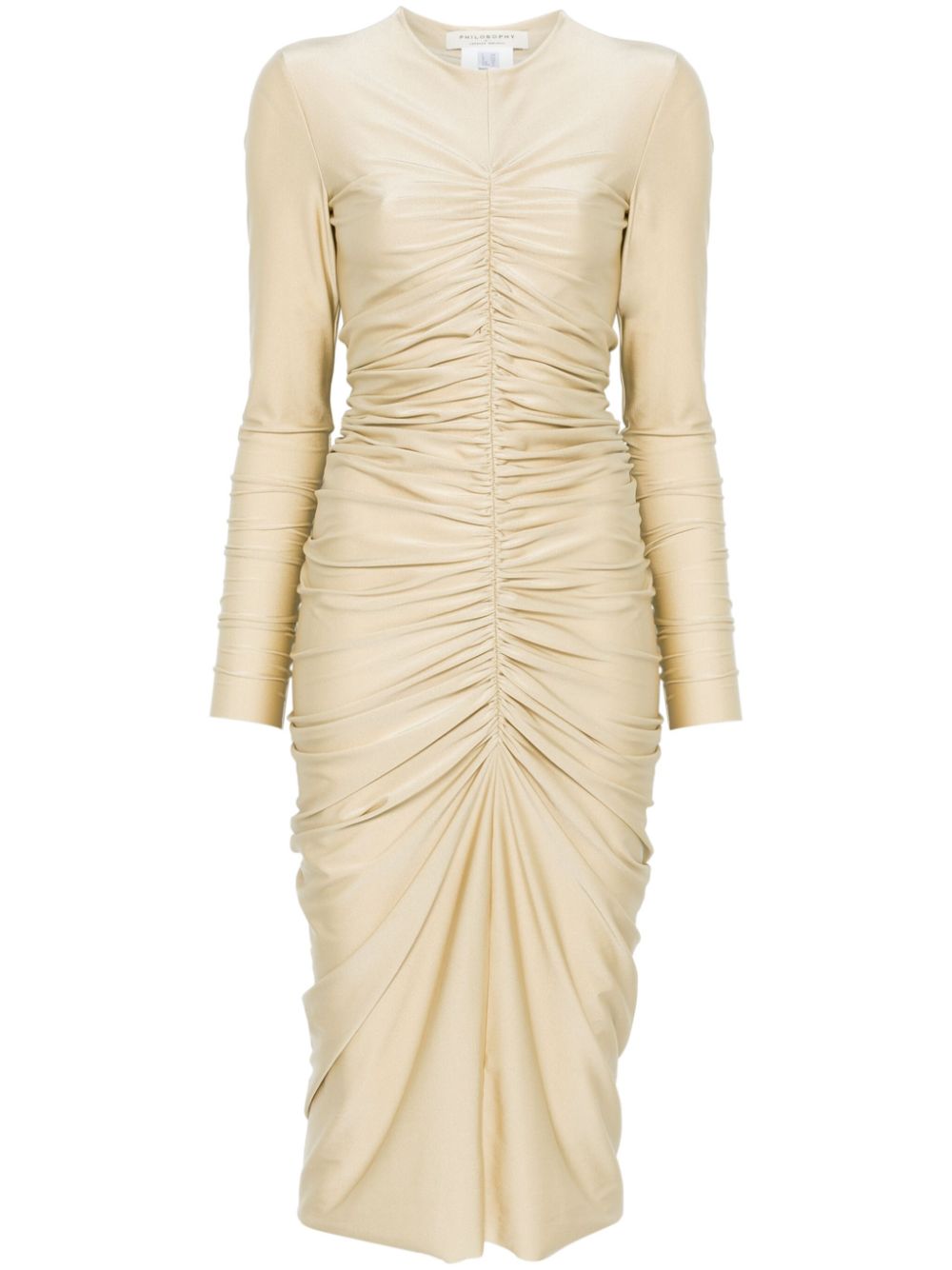 Philosophy Di Lorenzo Serafini draped midi dress - Neutrals von Philosophy Di Lorenzo Serafini