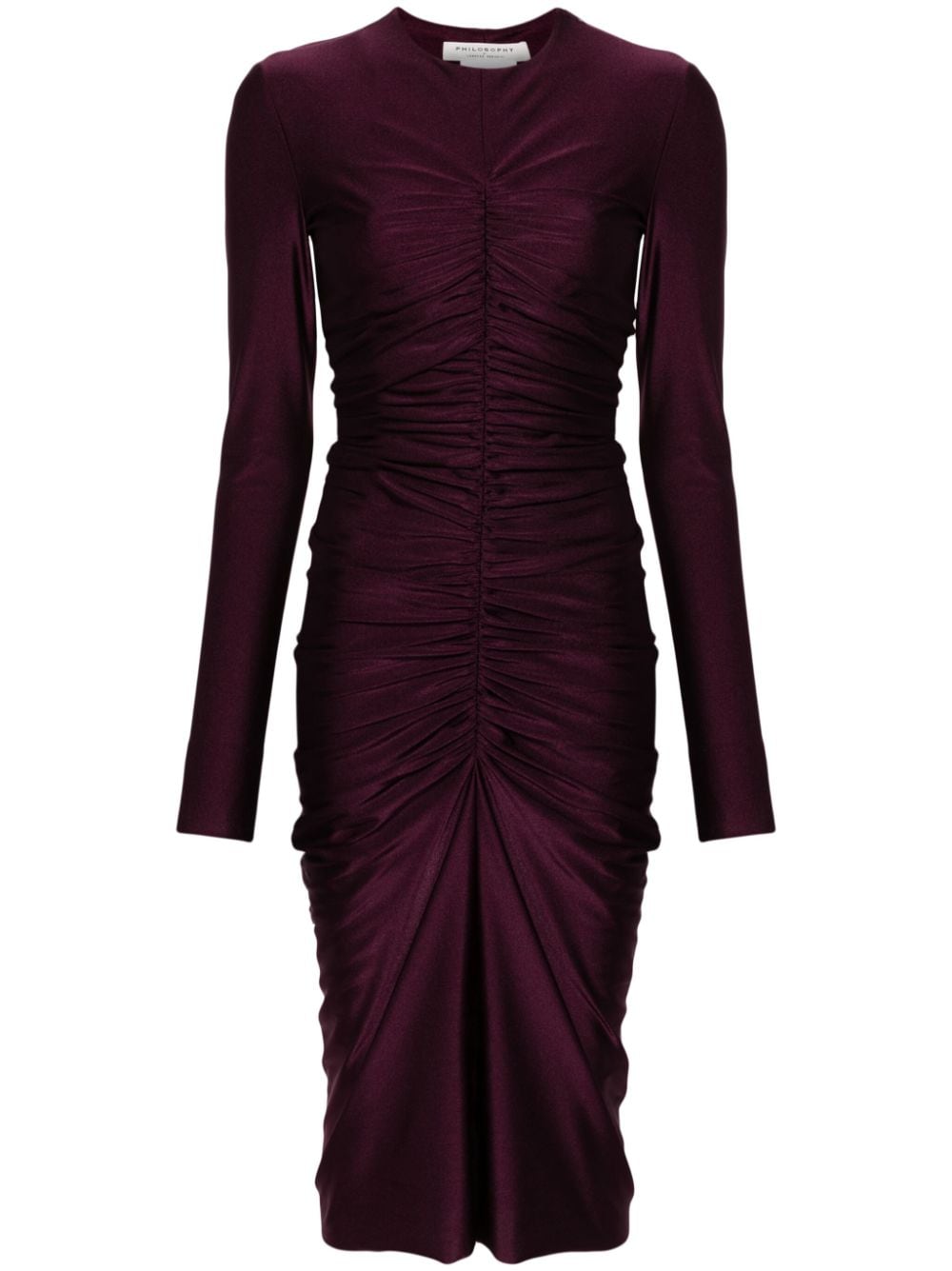 Philosophy Di Lorenzo Serafini draped midi dress - Purple von Philosophy Di Lorenzo Serafini