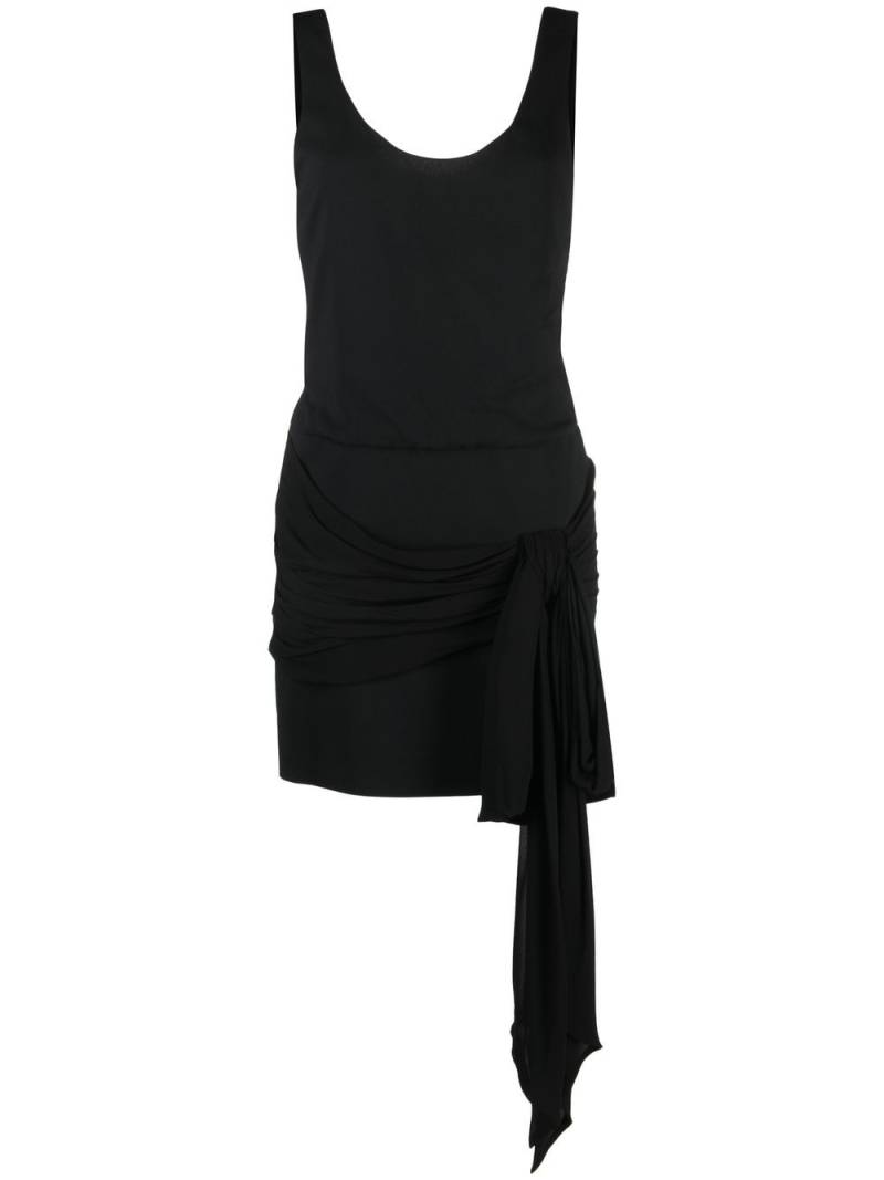 Philosophy Di Lorenzo Serafini draped tie short dress - Black von Philosophy Di Lorenzo Serafini