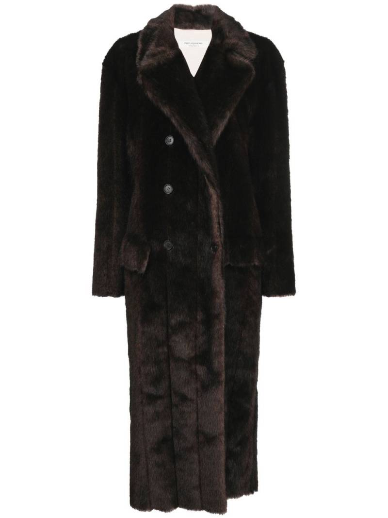 Philosophy Di Lorenzo Serafini faux-fur double-breasted coat - Brown von Philosophy Di Lorenzo Serafini