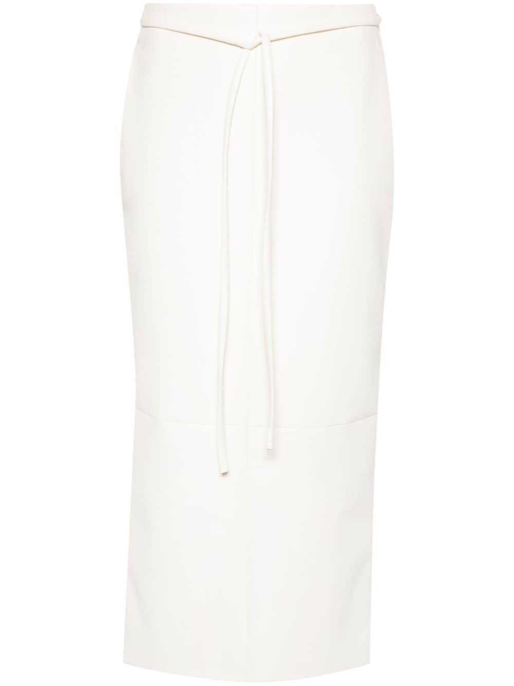 Philosophy Di Lorenzo Serafini faux-leather pencil midi skirt - White von Philosophy Di Lorenzo Serafini