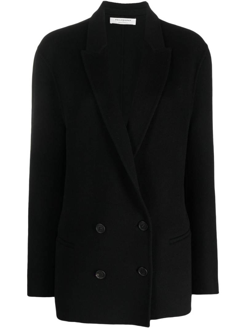 Philosophy Di Lorenzo Serafini felted double breasted blazer - Black von Philosophy Di Lorenzo Serafini