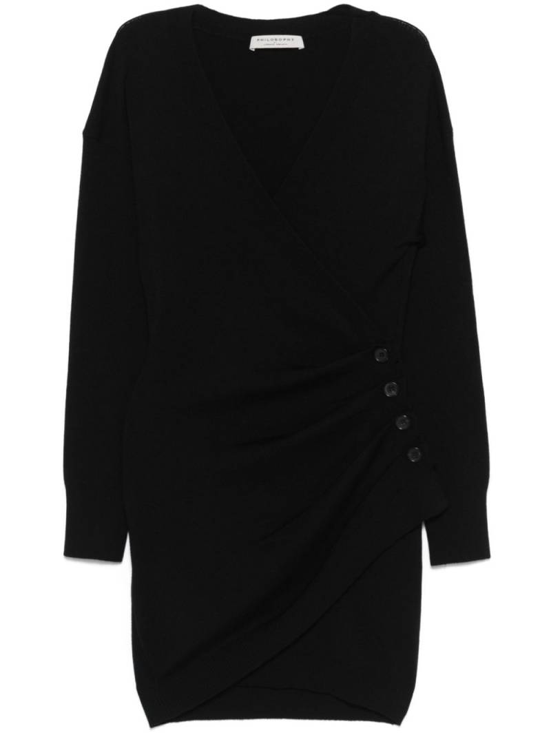 Philosophy Di Lorenzo Serafini fine-knit mini dress - Black von Philosophy Di Lorenzo Serafini