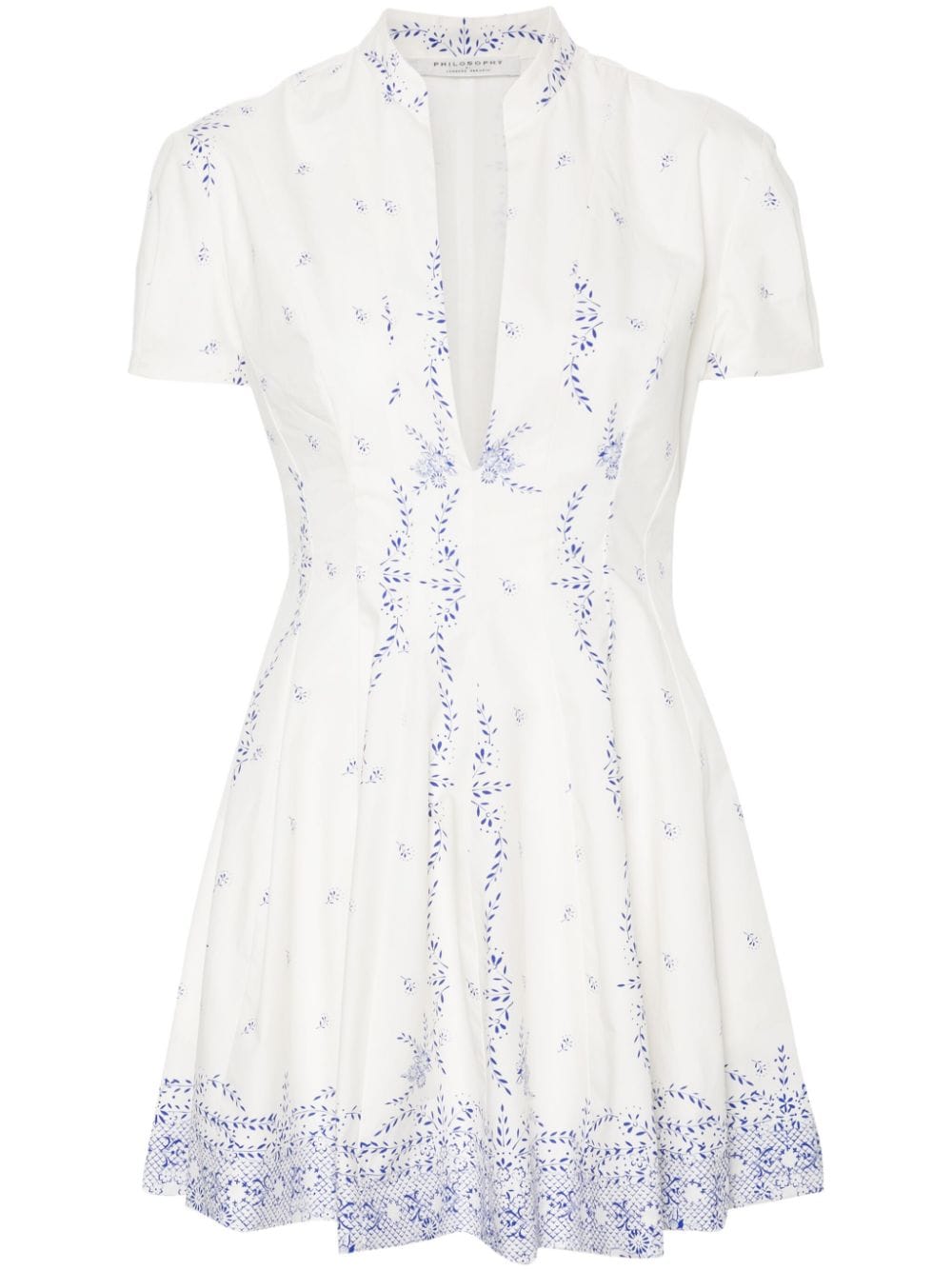 Philosophy Di Lorenzo Serafini floral-print cotton dress - White von Philosophy Di Lorenzo Serafini