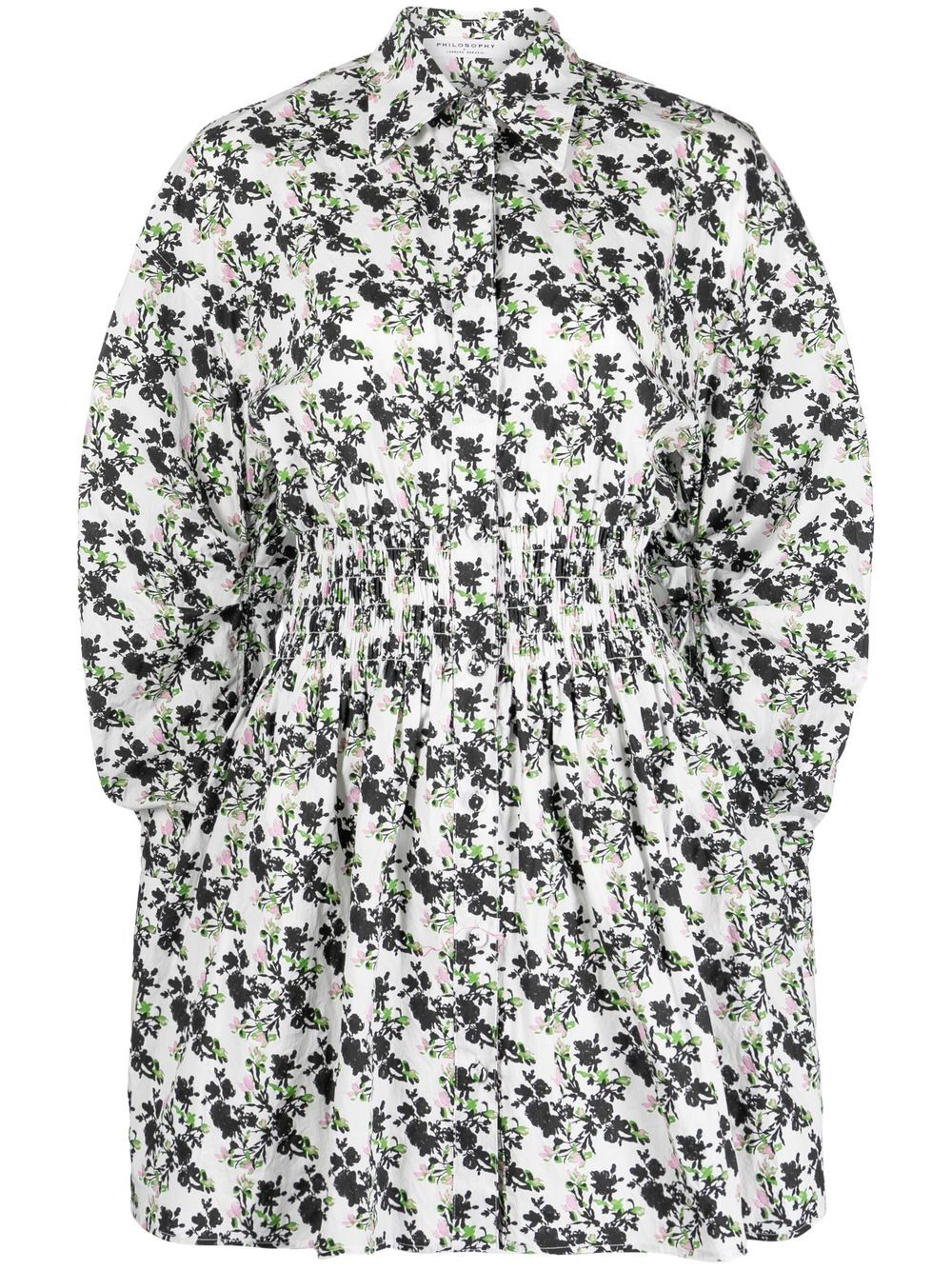 Philosophy Di Lorenzo Serafini floral-print cotton dress - White von Philosophy Di Lorenzo Serafini