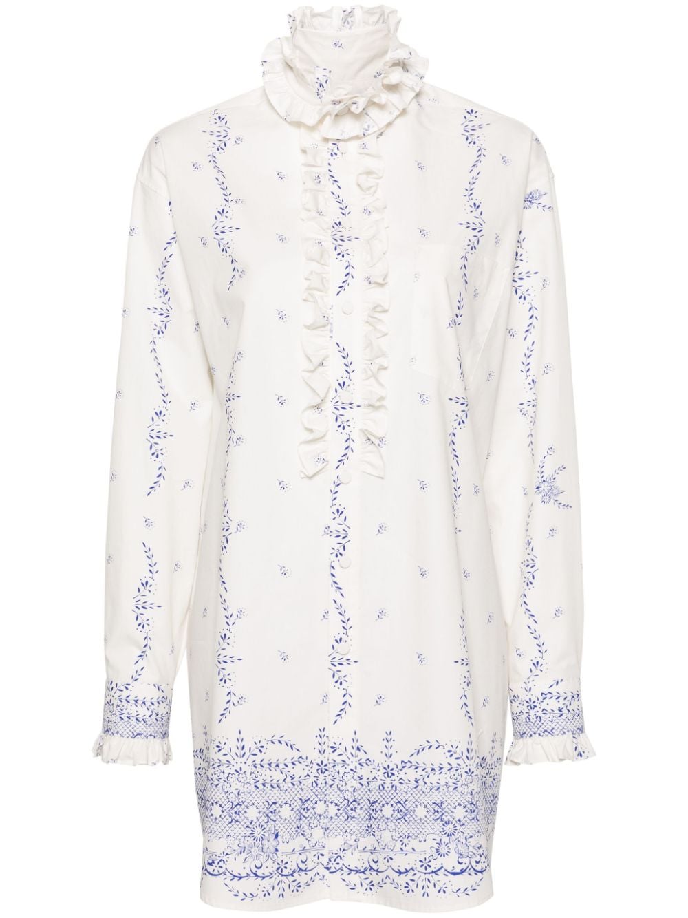 Philosophy Di Lorenzo Serafini floral-print cotton shirt dress - Neutrals von Philosophy Di Lorenzo Serafini