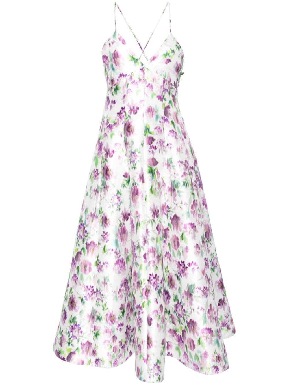 Philosophy Di Lorenzo Serafini floral-print flared midi dress - White von Philosophy Di Lorenzo Serafini