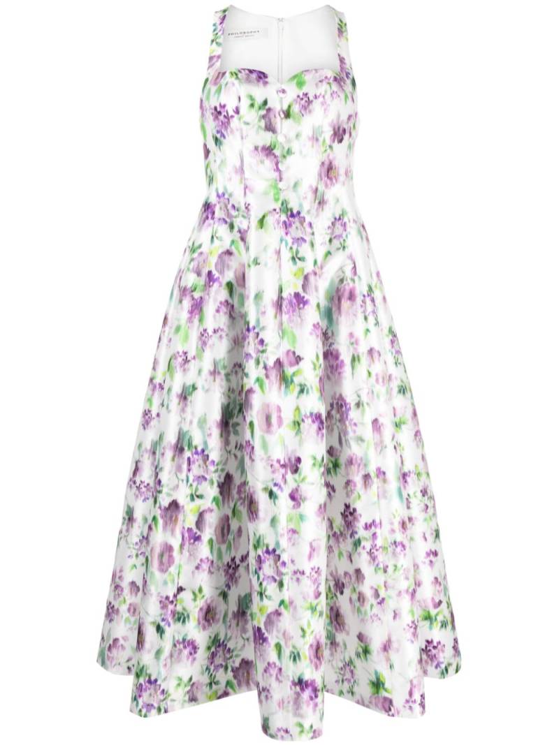 Philosophy Di Lorenzo Serafini floral-print midi dress - Multicolour von Philosophy Di Lorenzo Serafini