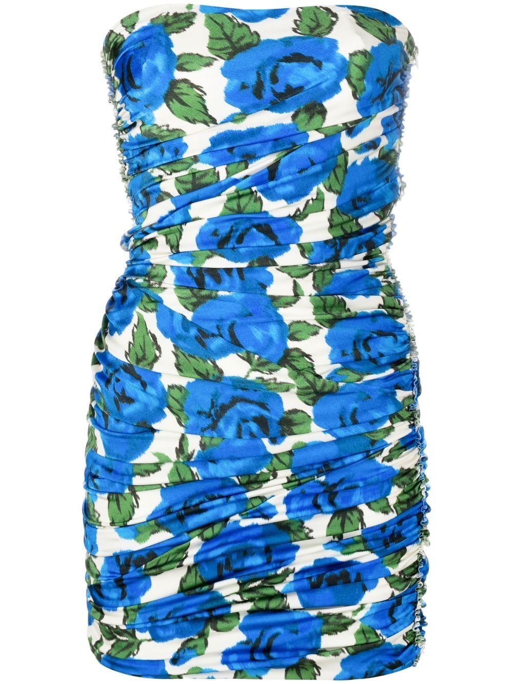 Philosophy Di Lorenzo Serafini floral-print ruched strapless minidress - Blue von Philosophy Di Lorenzo Serafini