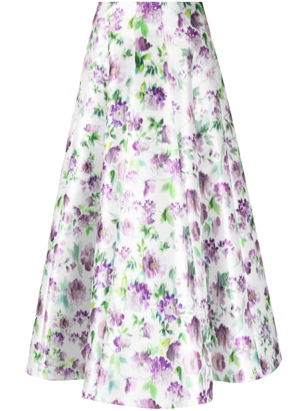 Philosophy Di Lorenzo Serafini floral-print satin full skirt - White von Philosophy Di Lorenzo Serafini