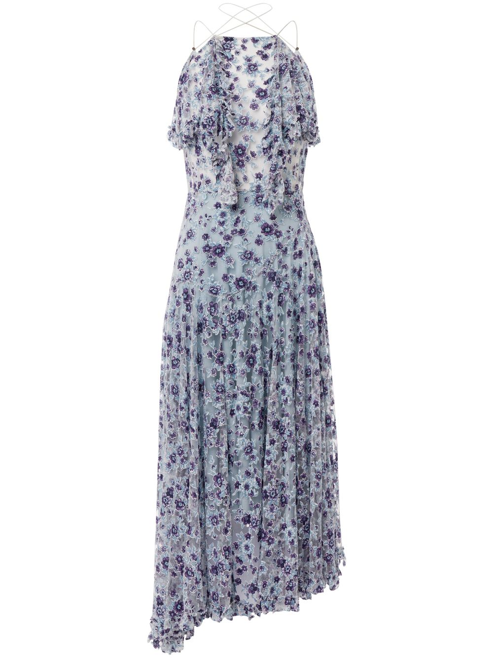 Philosophy Di Lorenzo Serafini floral-print sheer midi dress - Blue von Philosophy Di Lorenzo Serafini