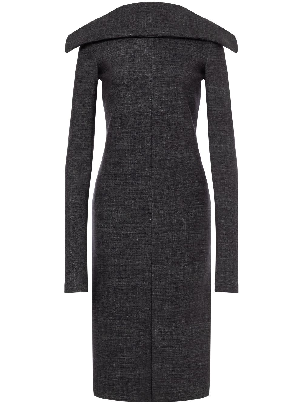 Philosophy Di Lorenzo Serafini folded-neckline midi dress - Black von Philosophy Di Lorenzo Serafini