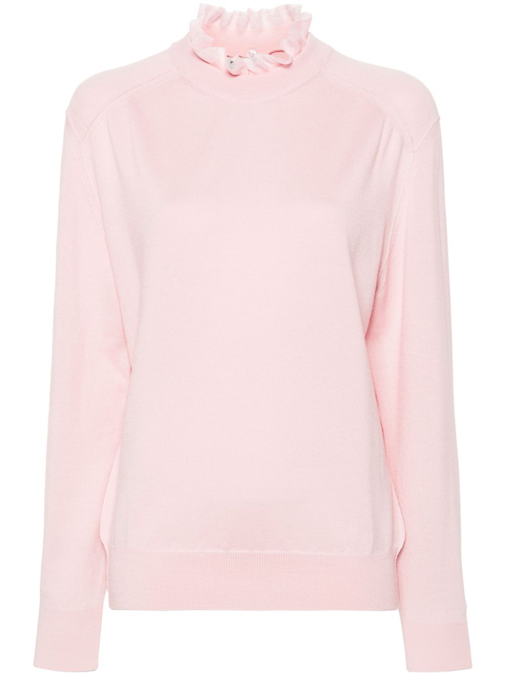 Philosophy Di Lorenzo Serafini frilled-neckline fine-knit jumper - Pink von Philosophy Di Lorenzo Serafini