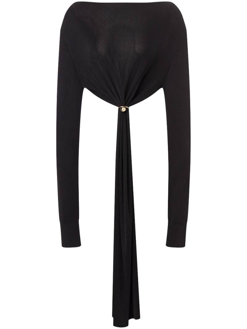 Philosophy Di Lorenzo Serafini gathered-detailing crop top - Black von Philosophy Di Lorenzo Serafini