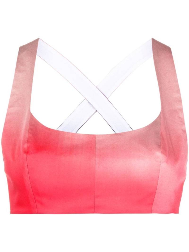 Philosophy Di Lorenzo Serafini gradient-effect cropped top - Red von Philosophy Di Lorenzo Serafini